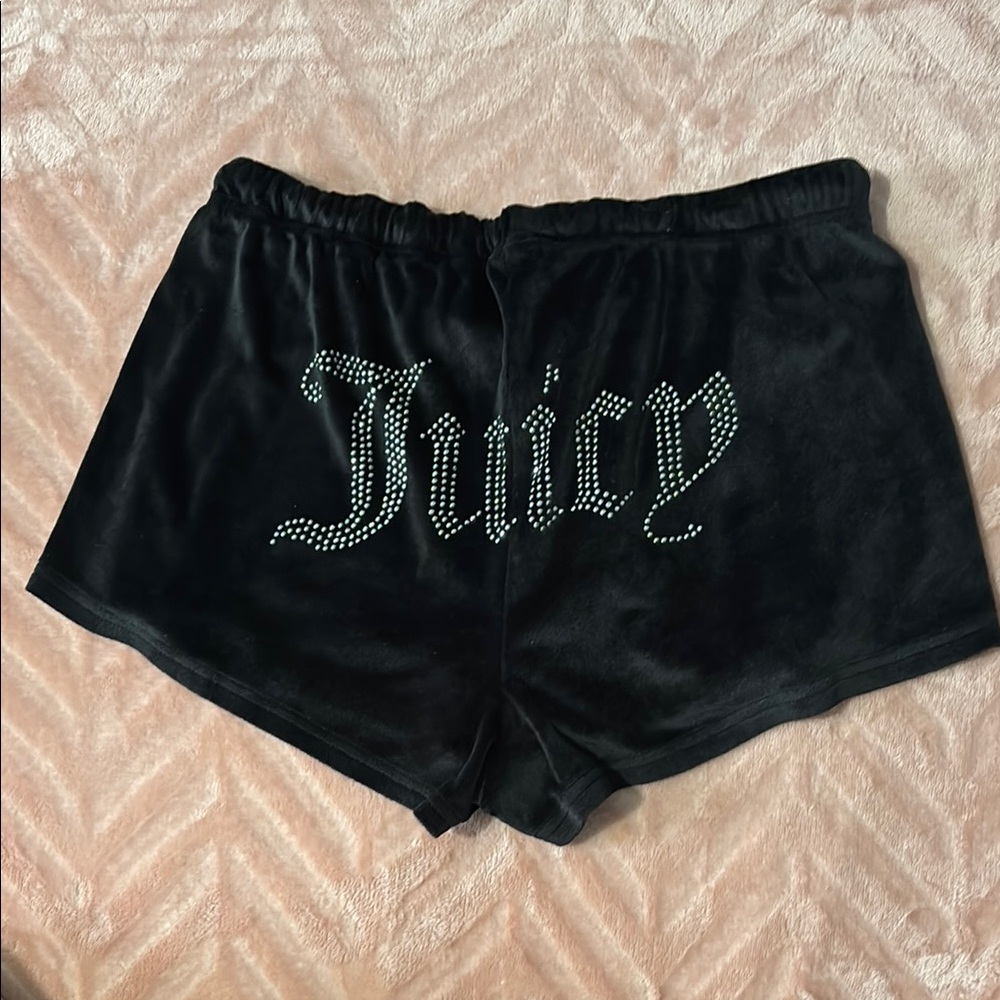 Juicy Couture Black Velvet Women's Shorts